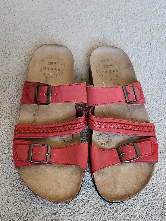 Earth Origins Shoes - Earth Origins Coral Triple-Strap Braided Sandals B.